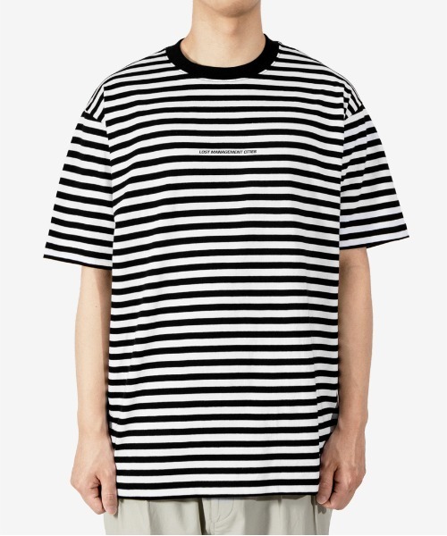 LMCの「『LMC』LMC ITALIC FN STRIPE TEE / イタリック スモール ロゴ ボーダー Tシャツ(Tシャツ/カットソー・メンズ・レッド/ブラック・MEDIUM/SMALL/LARGE)」の4枚目の写真