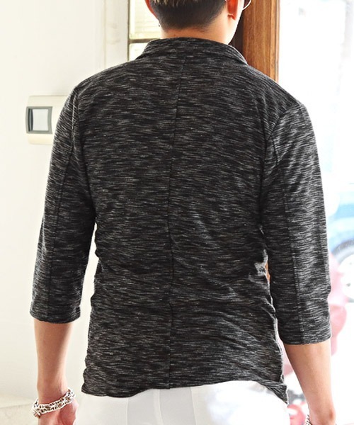 LUXSTYLE(ラグスタイル)の「七分袖ジャケット(テーラードジャケット・メンズ・ブラックミックス/ブルー系その他/ミックスグレー・M/XL/L)」の18枚目の写真