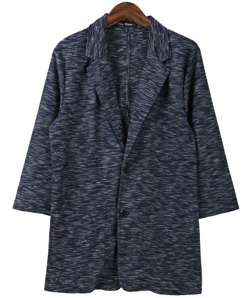 LUXSTYLE(ラグスタイル)の「七分袖ジャケット(テーラードジャケット・メンズ・ブラックミックス/ブルー系その他/ミックスグレー・M/XL/L)」の8枚目の写真
