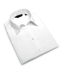 TOKYO SHIRTS(トウキョウシャツ)の透け防止 形態安定ノーアイロン スキッパー衿 白無地ベーシック 七分袖ビジネスワイシャツ(ビジネスシャツ)