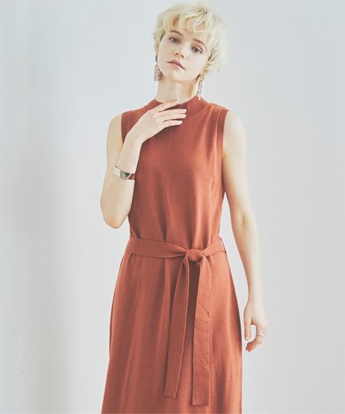 Titivate ティティベイト の ﾉｰｽﾘｰﾌﾞﾆｯﾄﾜﾝﾋﾟｰｽ ワンピース Wear