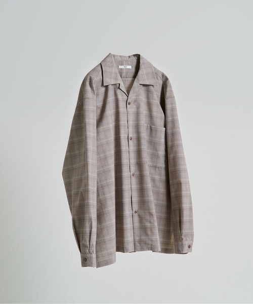 WYM LIDNM（ウィム バイ リドム）の「【WYM LIDNM】VINTAGE CHECK WIDE SHIRT（シャツ/ブラウス・メンズ・ブラウン/ベージュ・M/L）」の4枚目の写真