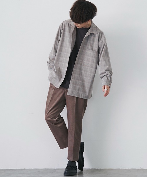 WYM LIDNM（ウィム バイ リドム）の「【WYM LIDNM】VINTAGE CHECK WIDE SHIRT（シャツ/ブラウス・メンズ・ブラウン/ベージュ・M/L）」の10枚目の写真