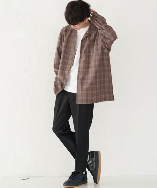 WYM LIDNM（ウィム バイ リドム）の「【WYM LIDNM】VINTAGE CHECK WIDE SHIRT（シャツ/ブラウス・メンズ・ブラウン/ベージュ・M/L）」の11枚目の写真