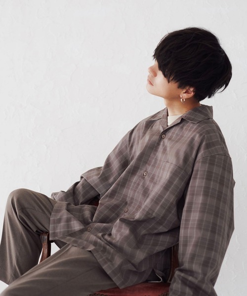 WYM LIDNM（ウィム バイ リドム）の「【WYM LIDNM】VINTAGE CHECK WIDE SHIRT（シャツ/ブラウス・メンズ・ブラウン/ベージュ・M/L）」の13枚目の写真