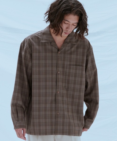 WYM LIDNM（ウィム バイ リドム）の「【WYM LIDNM】VINTAGE CHECK WIDE SHIRT（シャツ/ブラウス・メンズ・ブラウン/ベージュ・M/L）」の15枚目の写真