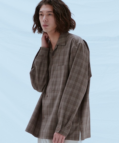 WYM LIDNM（ウィム バイ リドム）の「【WYM LIDNM】VINTAGE CHECK WIDE SHIRT（シャツ/ブラウス・メンズ・ブラウン/ベージュ・M/L）」の16枚目の写真