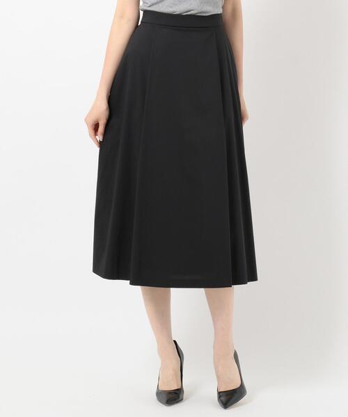 J.PRESS Ladies(J.プレス レディス)の「【洗える】コットンナイロンシルキーローン スカート(スカート・レディース・カーキ系/黄土色系/ブラック系/グレー系・S/XS)」の2枚目の写真