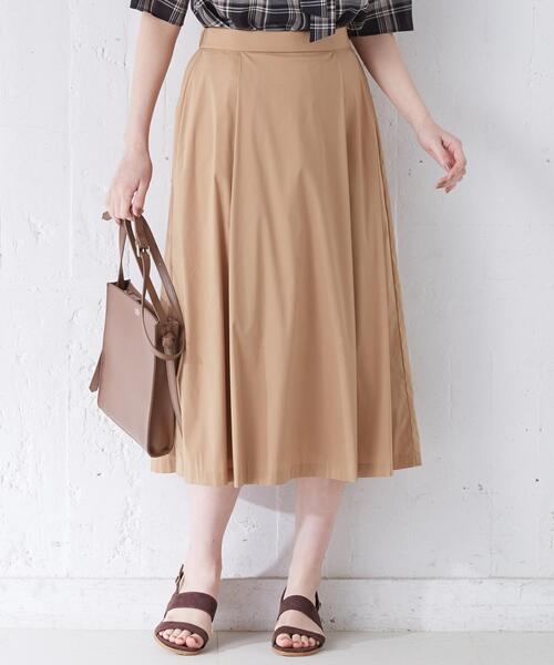 J.PRESS Ladies(J.プレス レディス)の「【洗える】コットンナイロンシルキーローン スカート(スカート・レディース・カーキ系/黄土色系/ブラック系/グレー系・S/XS)」の1枚目の写真
