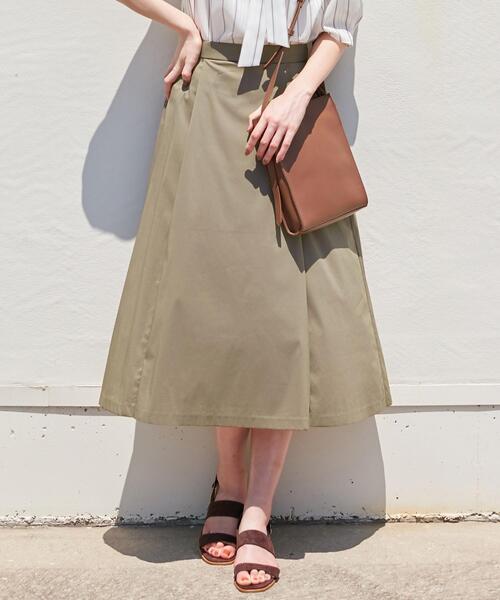 J.PRESS Ladies(J.プレス レディス)の「【洗える】コットンナイロンシルキーローン スカート(スカート・レディース・カーキ系/黄土色系/ブラック系/グレー系・S/XS)」の4枚目の写真