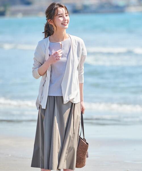 J.PRESS Ladies(J.プレス レディス)の「【洗える】コットンナイロンシルキーローン スカート(スカート・レディース・カーキ系/黄土色系/ブラック系/グレー系・S/XS)」の17枚目の写真