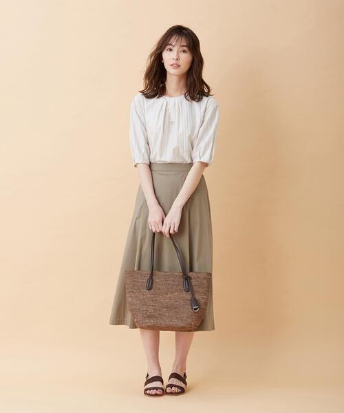 J.PRESS Ladies(J.プレス レディス)の「【洗える】コットンナイロンシルキーローン スカート(スカート・レディース・カーキ系/黄土色系/ブラック系/グレー系・S/XS)」の19枚目の写真