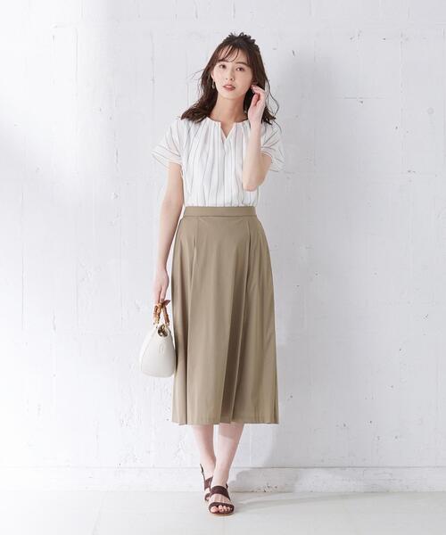 J.PRESS Ladies(J.プレス レディス)の「【洗える】コットンナイロンシルキーローン スカート(スカート・レディース・カーキ系/黄土色系/ブラック系/グレー系・S/XS)」の20枚目の写真