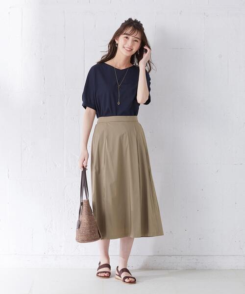 J.PRESS Ladies(J.プレス レディス)の「【洗える】コットンナイロンシルキーローン スカート(スカート・レディース・カーキ系/黄土色系/ブラック系/グレー系・S/XS)」の21枚目の写真