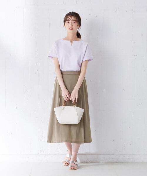 J.PRESS Ladies(J.プレス レディス)の「【洗える】コットンナイロンシルキーローン スカート(スカート・レディース・カーキ系/黄土色系/ブラック系/グレー系・S/XS)」の22枚目の写真