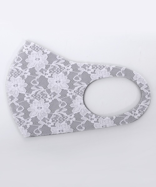 Lace Ladies(レースレディース)の「5枚入 花柄レース 洗える3D立体型マスク(マスク・レディース・ホワイト/グレー/ピンク/ライトブルー・FREE/L)」の9枚目の写真