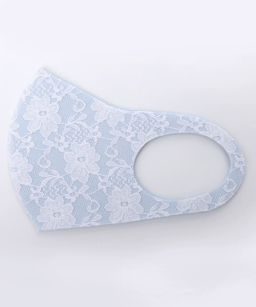 Lace Ladies(レースレディース)の「5枚入 花柄レース 洗える3D立体型マスク(マスク・レディース・ホワイト/グレー/ピンク/ライトブルー・FREE/L)」の7枚目の写真