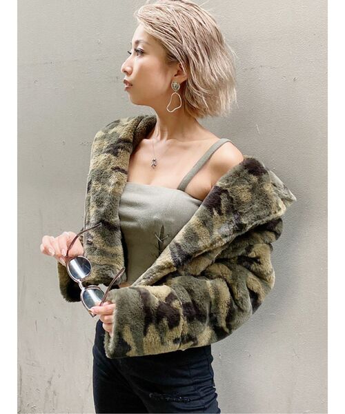 GYDA（ジェイダ）の「エコファーライダースジャケット（ライダースジャケット・レディース・ブラック/その他1・FREE）」の8枚目の写真