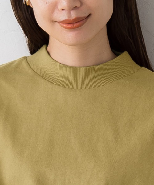 Pierrot(ピエロ)の「綿100%ハイネックバルーンスリーブカットソー(Tシャツ/カットソー・レディース・チャコール/モカ/オフホワイト/イエロー・M/L)」の7枚目の写真