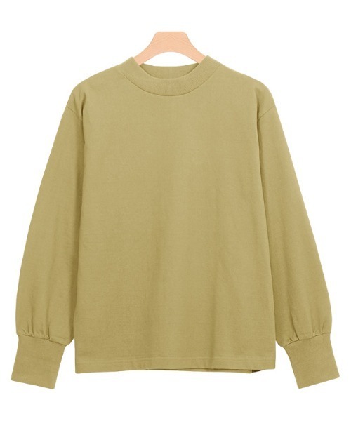 Pierrot(ピエロ)の「綿100%ハイネックバルーンスリーブカットソー(Tシャツ/カットソー・レディース・チャコール/モカ/オフホワイト/イエロー・M/L)」の12枚目の写真
