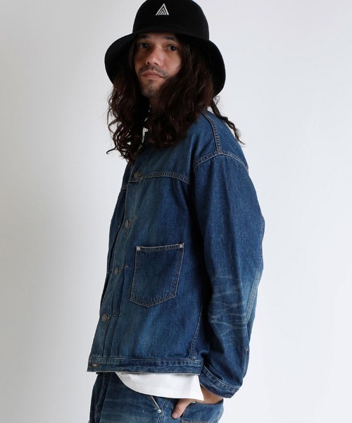 EGO TRIPPING（エゴトリッピング）の「mj7655-BANDCOLLER DENIM JACKET 