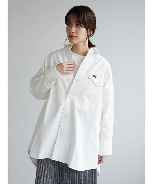 Green　Parks（グリーンパークス）の「ホワイトインナークルーネックストレート＊（Tシャツ/カットソー・レディース・オフホワイト・FREE）」の6枚目の写真