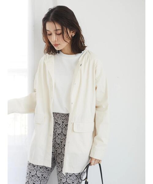 Green　Parks（グリーンパークス）の「ホワイトインナークルーネックストレート＊（Tシャツ/カットソー・レディース・オフホワイト・FREE）」の11枚目の写真