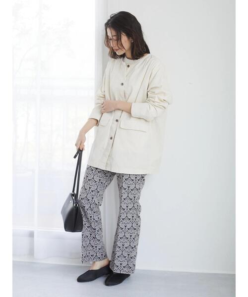 Green　Parks（グリーンパークス）の「ホワイトインナークルーネックストレート＊（Tシャツ/カットソー・レディース・オフホワイト・FREE）」の12枚目の写真