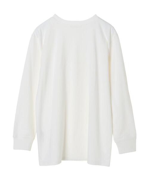 Green　Parks（グリーンパークス）の「ホワイトインナークルーネックストレート＊（Tシャツ/カットソー・レディース・オフホワイト・FREE）」の3枚目の写真