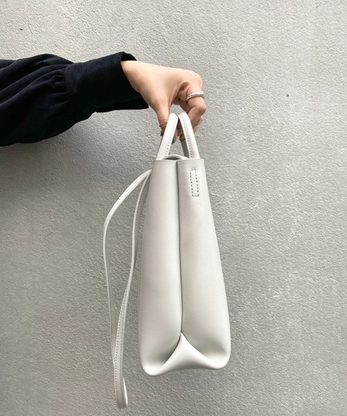 SHENERY（シーナリー）の「(YAHKI)ソフトダブルフェイスミニショルダー（トートバッグ・レディース・ホワイト/ピンク・FREE）」の11枚目の写真