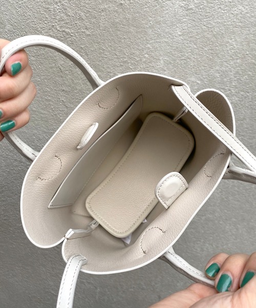 SHENERY（シーナリー）の「(YAHKI)ソフトダブルフェイスミニショルダー（トートバッグ・レディース・ホワイト/ピンク・FREE）」の14枚目の写真