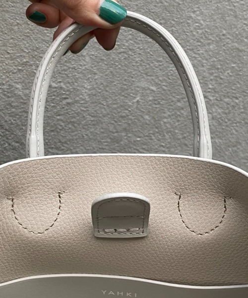 SHENERY（シーナリー）の「(YAHKI)ソフトダブルフェイスミニショルダー（トートバッグ・レディース・ホワイト/ピンク・FREE）」の15枚目の写真