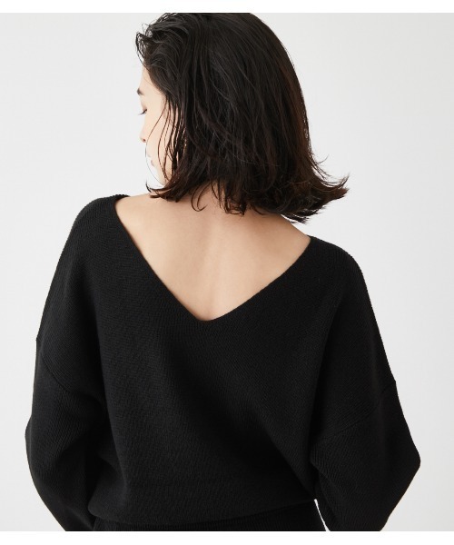 AZUL by moussy（アズールバイマウジー）の「2WAY RIB BLOUSING ONEPIECE/2WAYリブブラウジングワンピース（ワンピース・レディース・ボルドー/ライトベージュ/ブラック・MEDIUM/SMALL）」の19枚目の写真