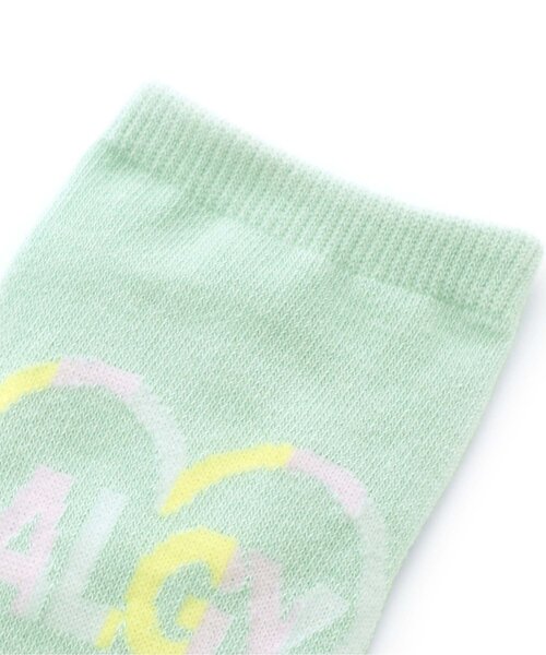 algy(アルジー)の「■レインボーロゴショートソックス(ソックス/靴下・キッズ・オフホワイト/ミント/ブラック・21/24)」の4枚目の写真
