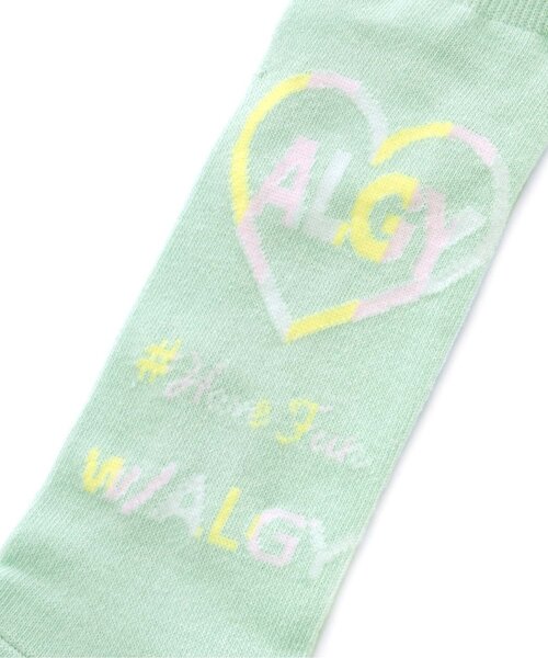 algy(アルジー)の「■レインボーロゴショートソックス(ソックス/靴下・キッズ・オフホワイト/ミント/ブラック・21/24)」の5枚目の写真