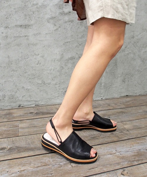 apres（アプレ）の「スリングバックサンダル / apres（アプレ)（サンダル・レディース・ライトベージュ/グレイッシュベージュ/ブラック・23.5cm/22.5cm/24.0cm/24.5cm/23.0cm）」の2枚目の写真