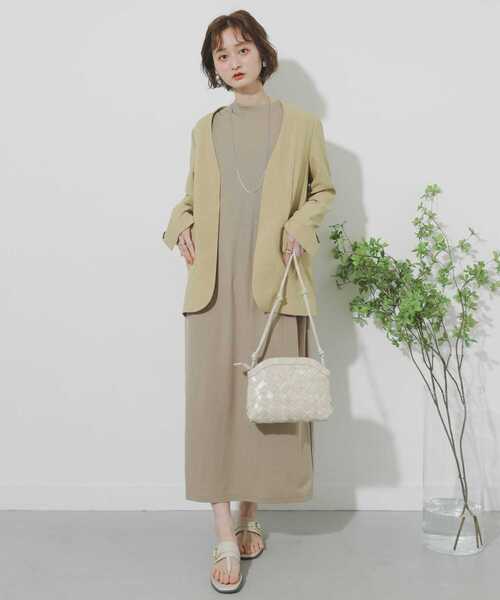 SENSE OF PLACE by URBAN RESEARCH（センスオブプレイスバイアーバンリサーチ）の「バックタックロングワンピース（ワンピース・レディース・ブラック/ライトブラウン/ベージュ/ピンク・ONE）」の11枚目の写真