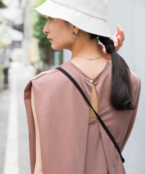 SENSE OF PLACE by URBAN RESEARCH（センスオブプレイスバイアーバンリサーチ）の「バックタックロングワンピース（ワンピース・レディース・ブラック/ライトブラウン/ベージュ/ピンク・ONE）」の15枚目の写真