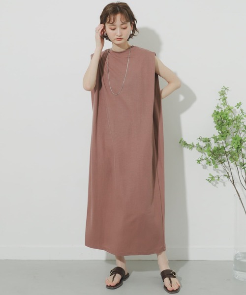 SENSE OF PLACE by URBAN RESEARCH（センスオブプレイスバイアーバンリサーチ）の「バックタックロングワンピース（ワンピース・レディース・ブラック/ライトブラウン/ベージュ/ピンク・ONE）」の16枚目の写真