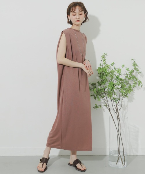 SENSE OF PLACE by URBAN RESEARCH（センスオブプレイスバイアーバンリサーチ）の「バックタックロングワンピース（ワンピース・レディース・ブラック/ライトブラウン/ベージュ/ピンク・ONE）」の17枚目の写真