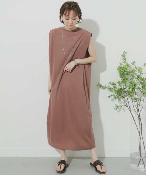 SENSE OF PLACE by URBAN RESEARCH（センスオブプレイスバイアーバンリサーチ）の「バックタックロングワンピース（ワンピース・レディース・ブラック/ライトブラウン/ベージュ/ピンク・ONE）」の18枚目の写真