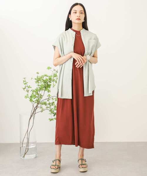 SENSE OF PLACE by URBAN RESEARCH（センスオブプレイスバイアーバンリサーチ）の「バックタックロングワンピース（ワンピース・レディース・ブラック/ライトブラウン/ベージュ/ピンク・ONE）」の21枚目の写真