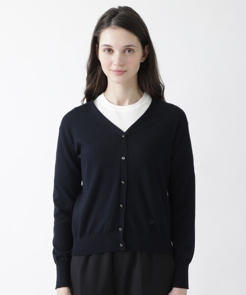 ブラックレーベルクレストブリッジ　薄手カーディガン ブルーレーベルクレストブリッジカーディガン黒 ブラックレーベル