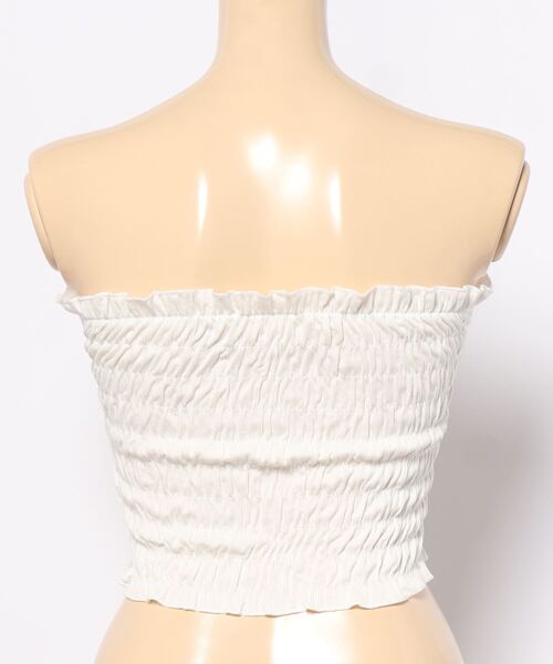 ANAP（アナップ）の「シャーリングブラトップ（チューブトップ・レディース・ブラック/ホワイト・FREE）」の7枚目の写真