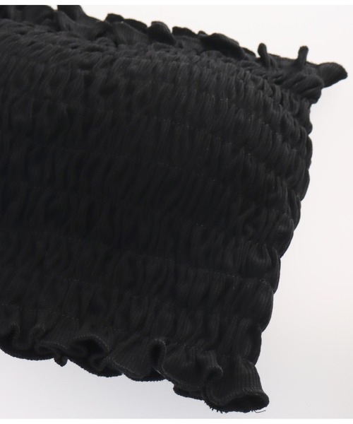 ANAP（アナップ）の「シャーリングブラトップ（チューブトップ・レディース・ブラック/ホワイト・FREE）」の12枚目の写真