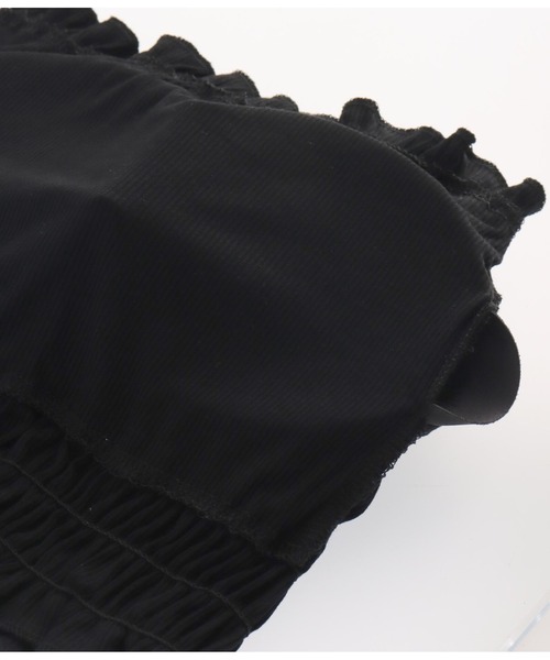 ANAP（アナップ）の「シャーリングブラトップ（チューブトップ・レディース・ブラック/ホワイト・FREE）」の11枚目の写真