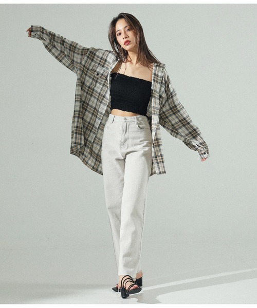 ANAP（アナップ）の「シャーリングブラトップ（チューブトップ・レディース・ブラック/ホワイト・FREE）」の21枚目の写真