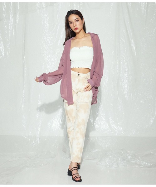 ANAP（アナップ）の「シャーリングブラトップ（チューブトップ・レディース・ブラック/ホワイト・FREE）」の19枚目の写真