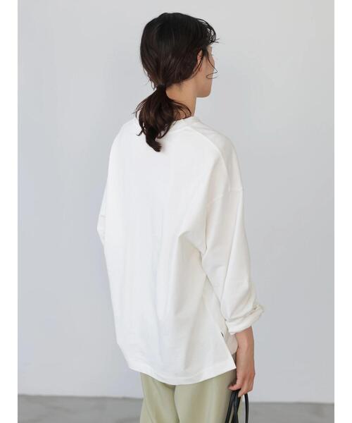 AMERICAN HOLIC（アメリカンホリック）の「スキッパーミニ裏毛カットプルオーバー（Tシャツ/カットソー・レディース・オフホワイト/ブルー/ミント/チャコールグレー/グレイッシュベージュ・L/M）」の19枚目の写真