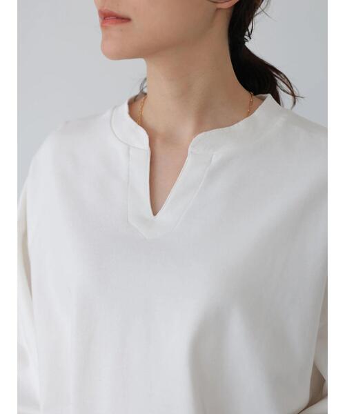 AMERICAN HOLIC（アメリカンホリック）の「スキッパーミニ裏毛カットプルオーバー（Tシャツ/カットソー・レディース・オフホワイト/ブルー/ミント/チャコールグレー/グレイッシュベージュ・L/M）」の20枚目の写真